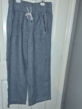 Athleta Linen Wide Leg Pants Size 14